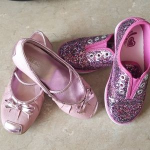 Girls toddlers size 8 sneakers and flats